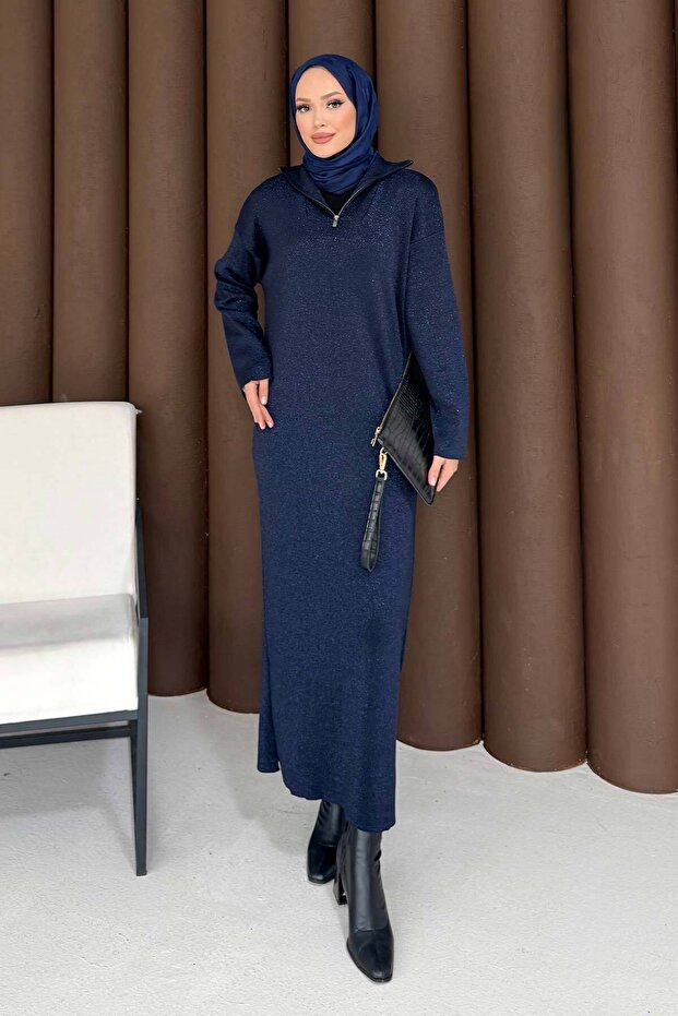 Simli Triko Elbise 32-7510 - 4