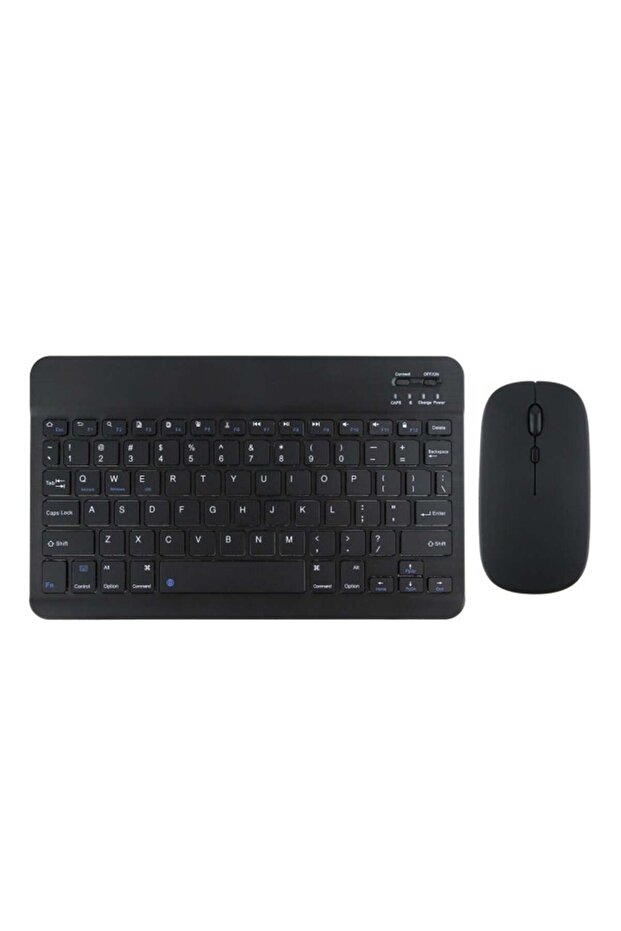 Wireless Bluetooth Keyboard and Mouse Combo with Rechargeable Battery - Black - 1
