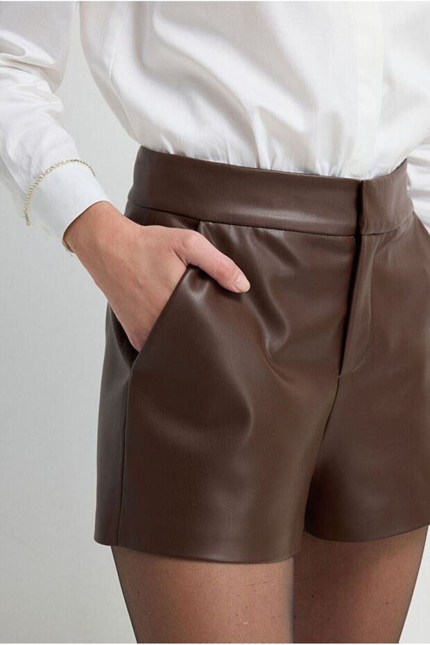 Yüksek Bel Şort - 3