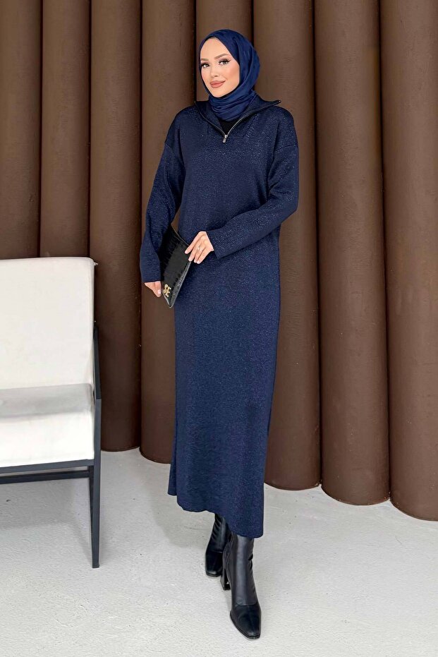 Simli Triko Elbise 32-7510 - 5