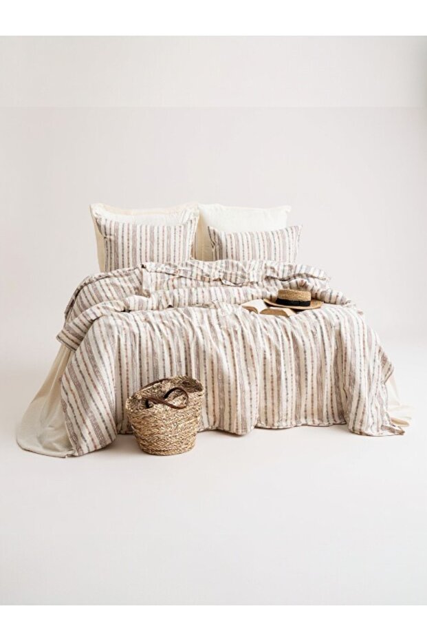 Doly Natural Duvet Cover Set – 100% Cotton, Breathable and Soft Texture