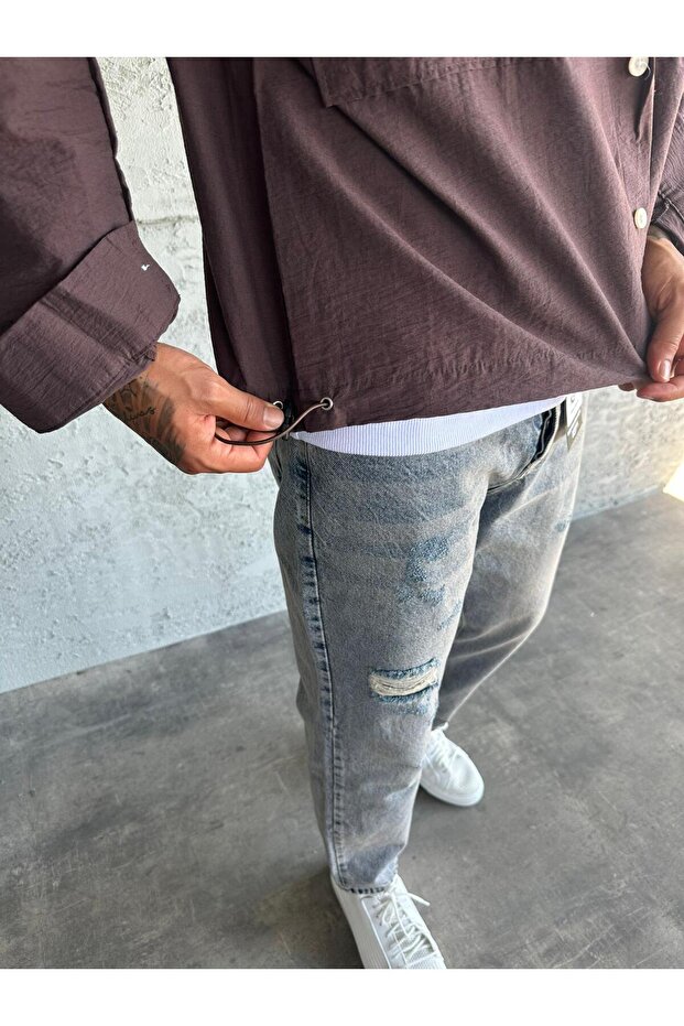 سترة ربيعية بنية اللون - 1