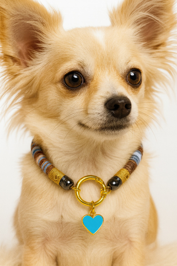 Handmade Evil Eye Beaded Multicolored Cat and Dog Necklace