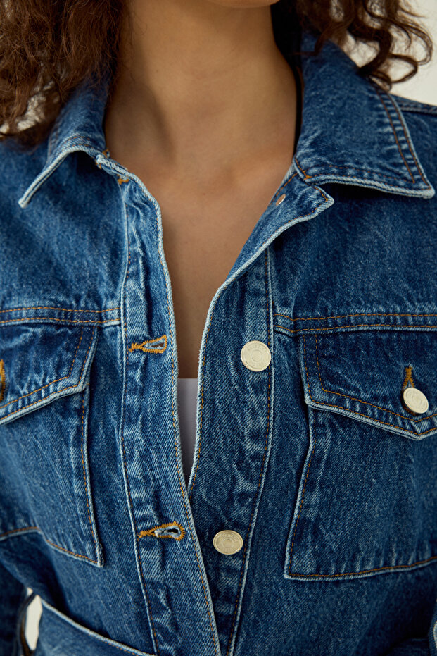 WRAP DENIM CEKET - 5