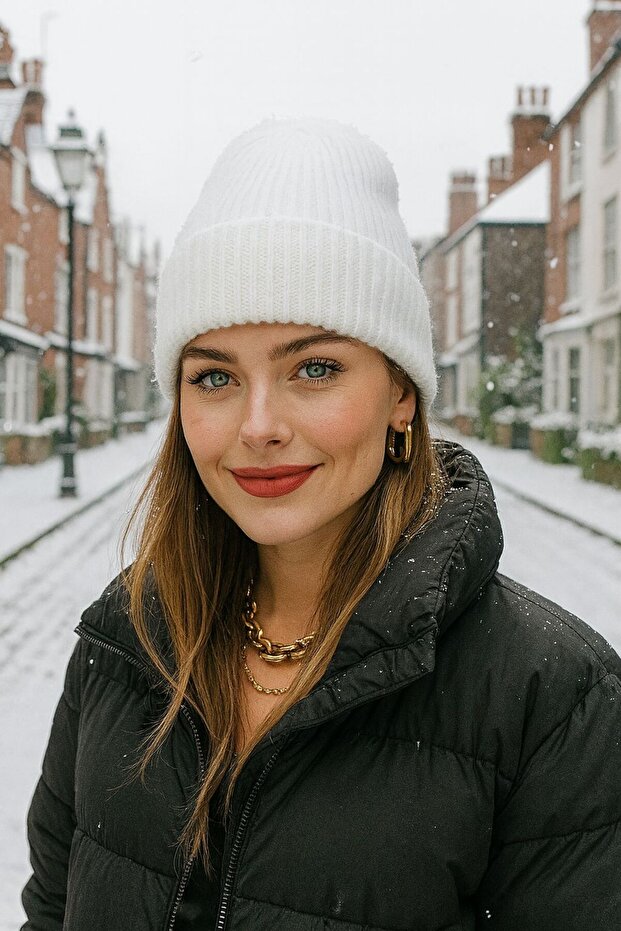 Ecru Corduroy Women's Beret