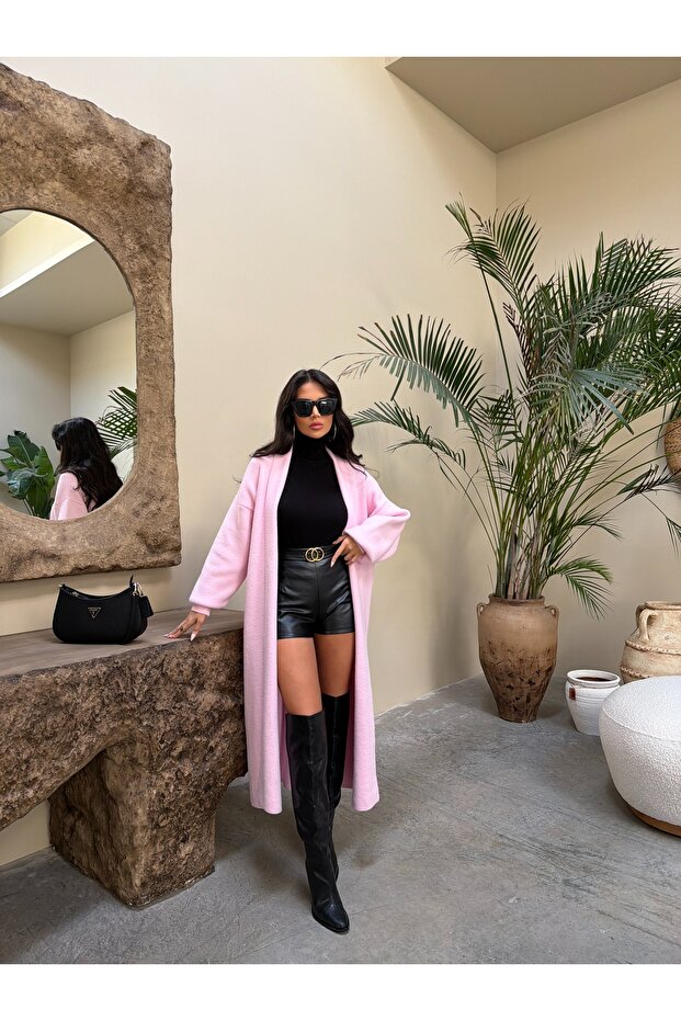 Yumuşak Dokulu Triko Uzun Hırka - 3