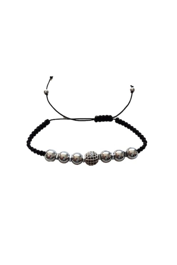 Adjustable cord bracelet, Silver Charm, A4B120
