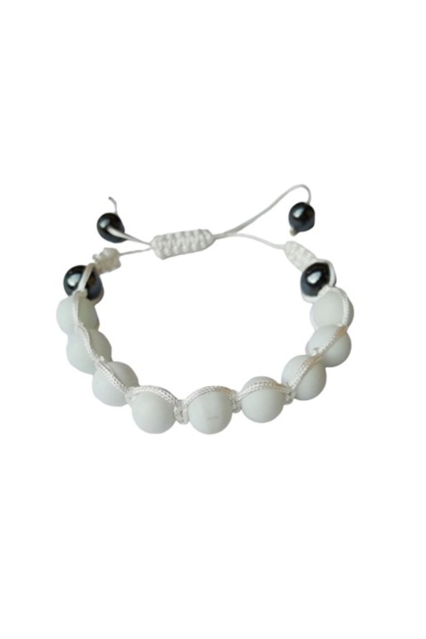 White Beaded Bracelet - 2
