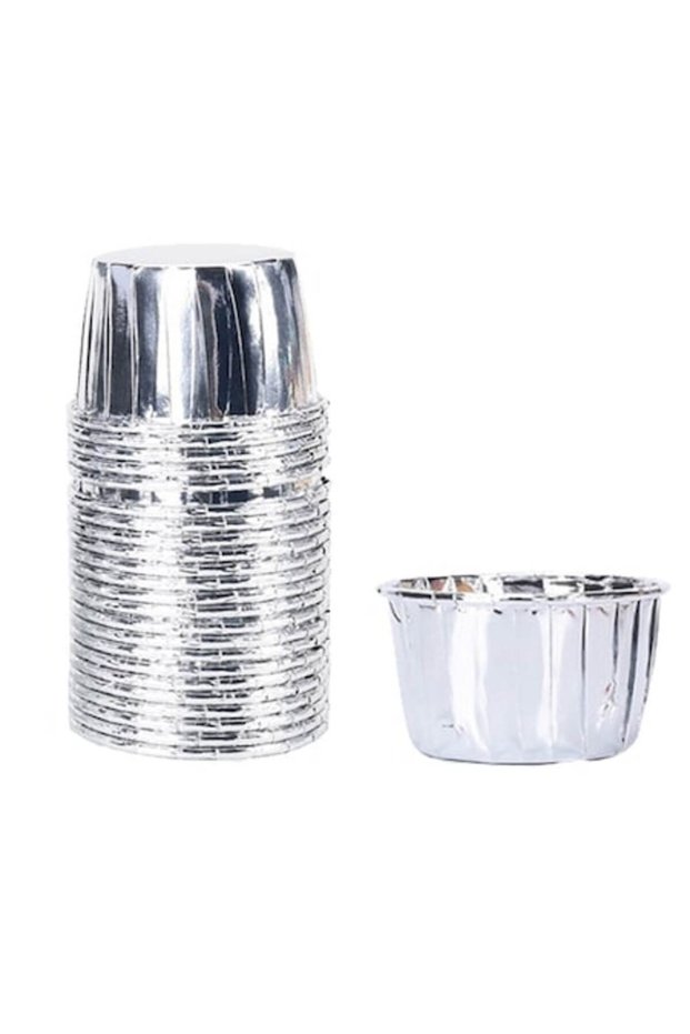 Cupcake Mold, 10 Cavities, Silver, 6 cm