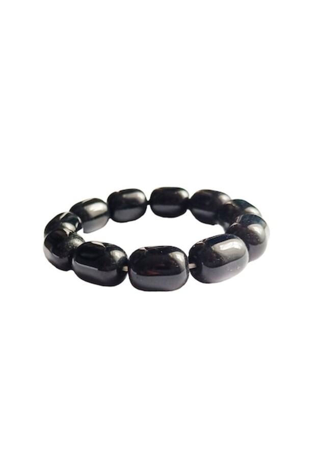 Large Bead Bracelet, Black