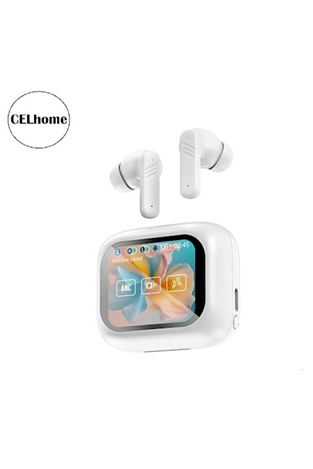 Smart Wireless Earbuds with 2.01" Touch Screen, Bluetooth 5.4, ANC+ENC, 5h - 1