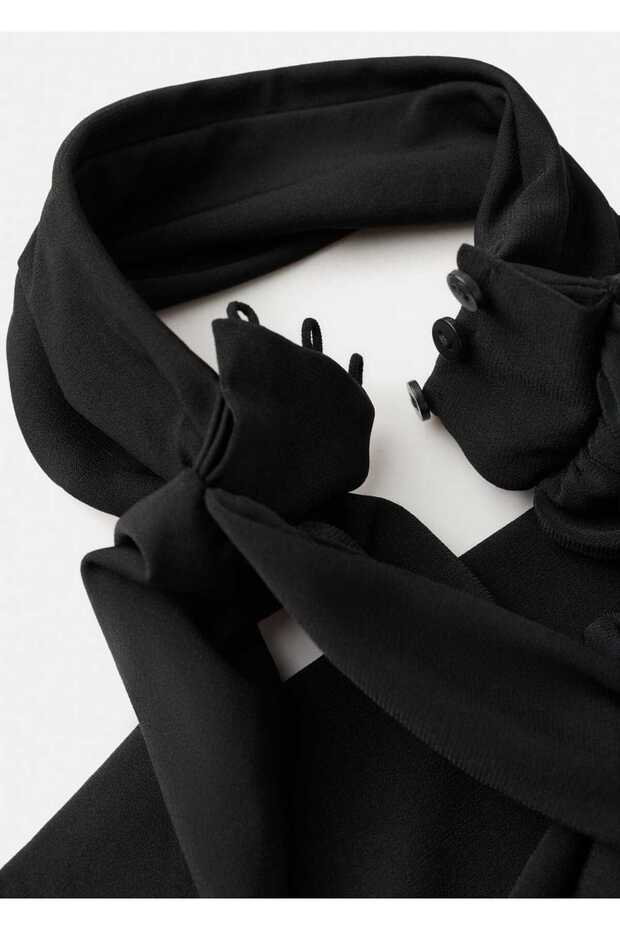 Halter yaka fularlı tulum - 5