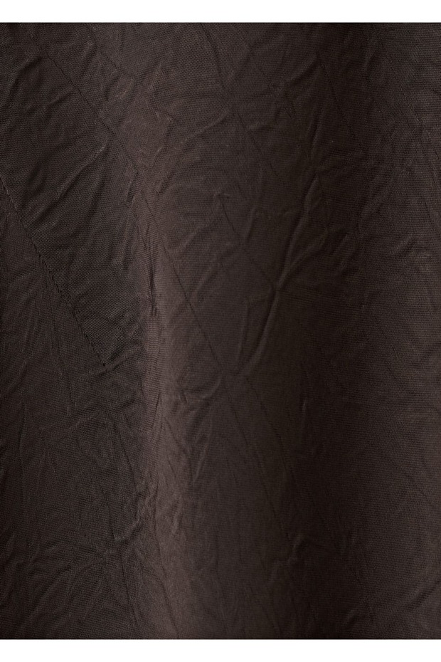 Kırışık görünümlü saten elbise - 6