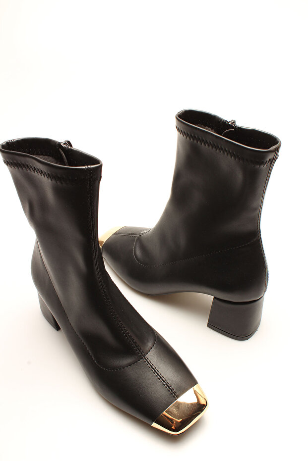 SİYAH CİLT STREÇ KADIN BOT - 3