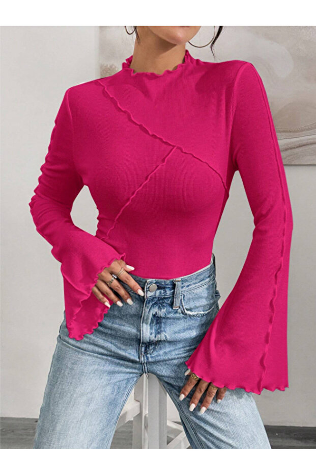 kadın ispanyol kol bluz - 1