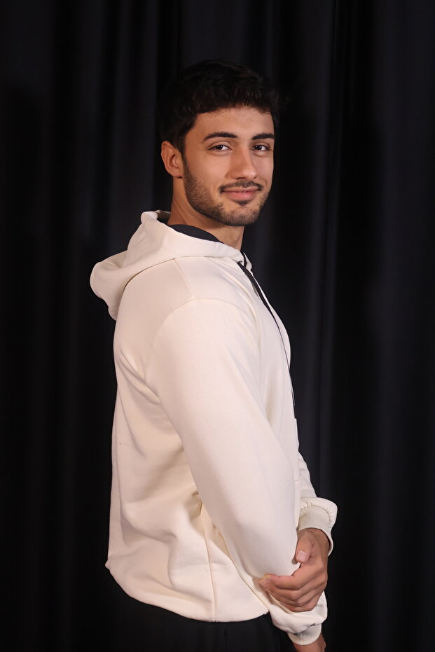 MERİNS KAPÜŞONLU BASIC SWEATSHIRT - 2