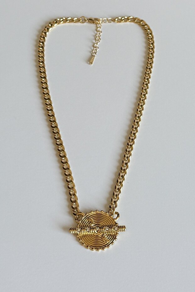 Radiant Circle Çelik Kolye - 3