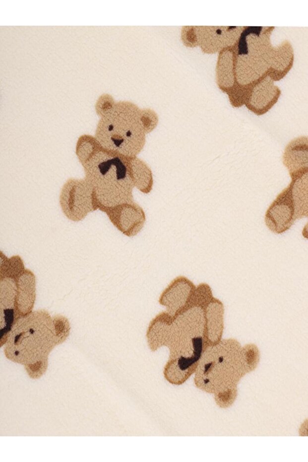 95076 Bear Patterned Wellsoft Baby Blanket - 1