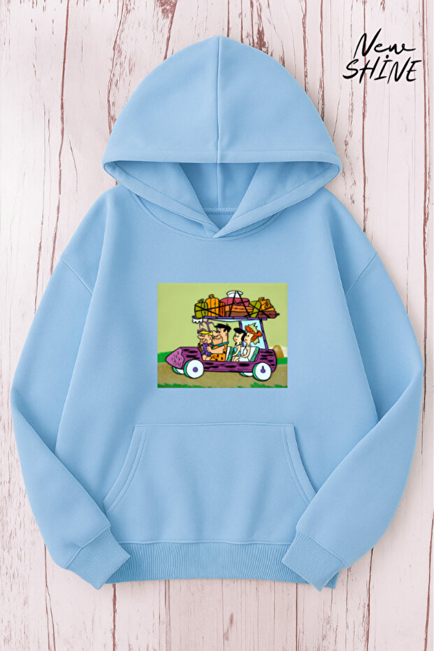 Flintstone Family Printed Hooded Sweatshirt