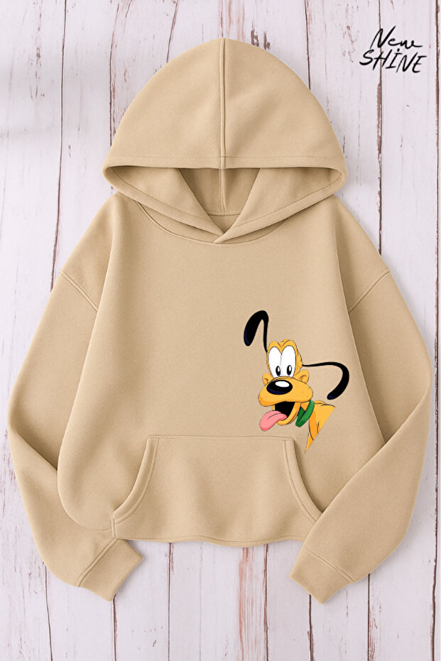 Dog Printed Hooded Sweatshirt