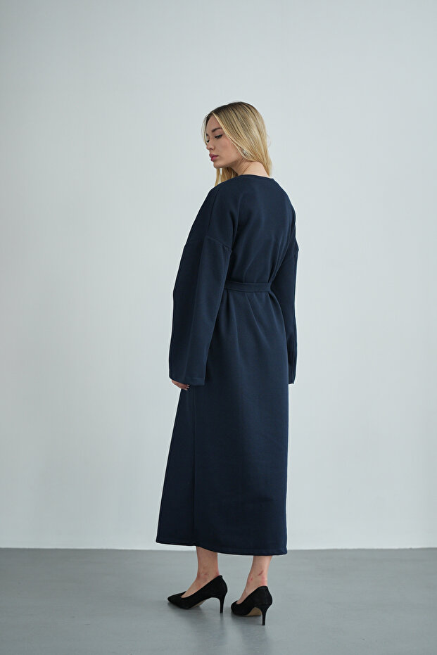 Kadın Oversize Basic Penye Elbise - 6
