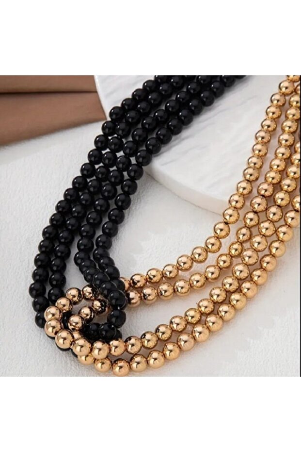 Donna Katmanlı Boncuklu Kolye Modeli - 4