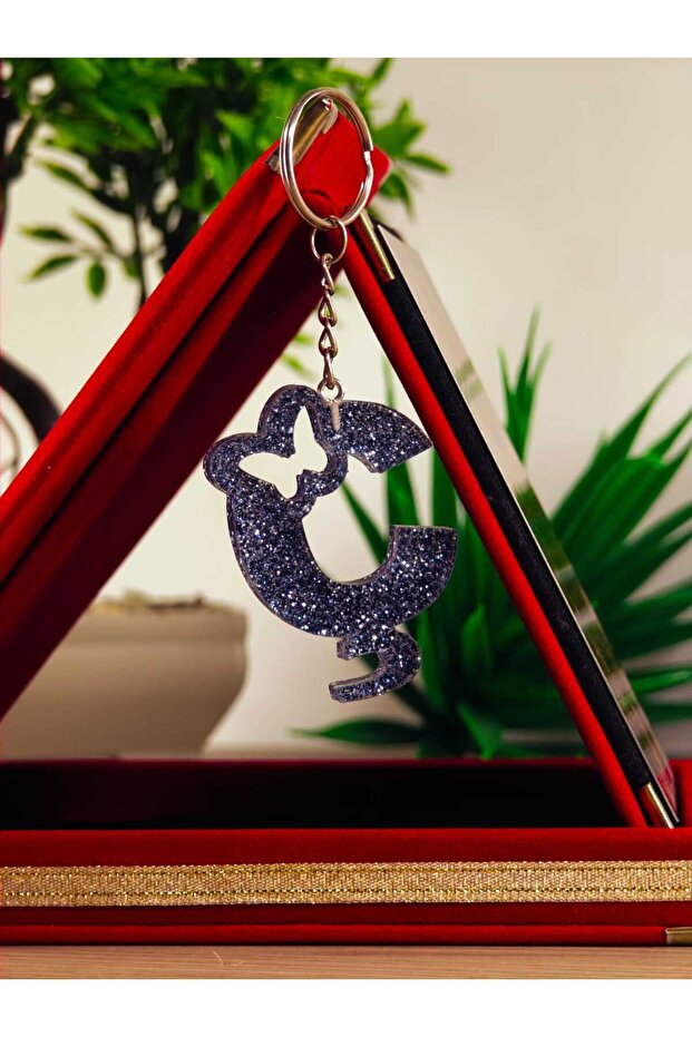 Butterfly Letter Keychain Souvenir Product Epoxy Resin