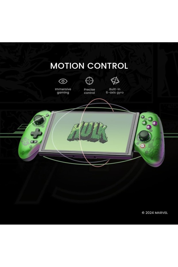 Professional wireless Bluetooth controller (HOL). Compatible with Switch, iOS, Android, and tablets. Ideal for fighting games. - 6