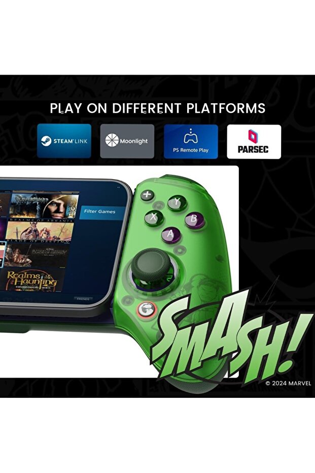 Professional wireless Bluetooth controller (HOL). Compatible with Switch, iOS, Android, and tablets. Ideal for fighting games. - 2