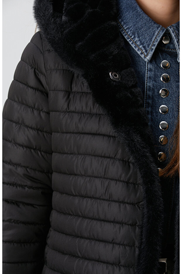 Siyah Çift Taraflı Kaban - 7