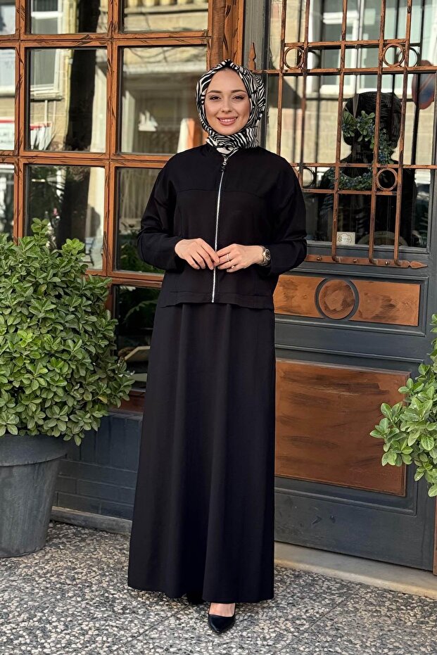 Elbise W-6943 Siyah - 1