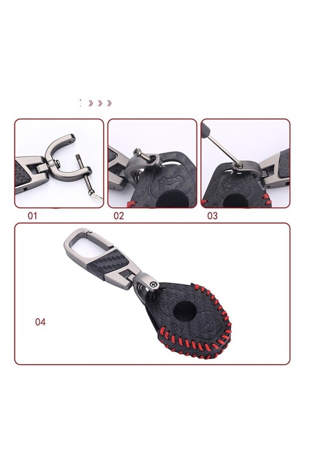 Carbon faux leather case for BMW key E38 E39 E46 E53 E60 E61 E83 E85 E86 M3 - 2