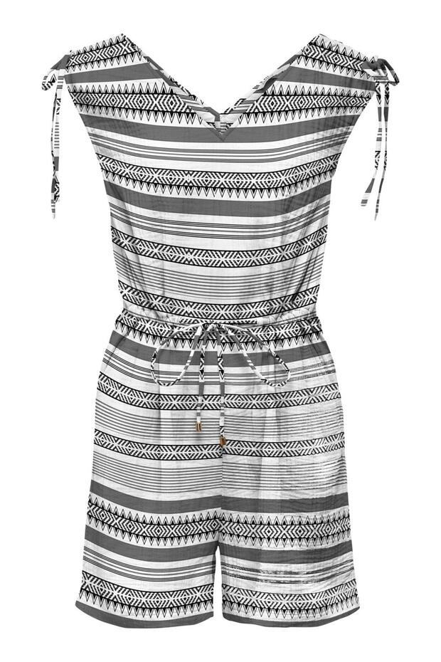 Keten Şort Tulum 15293512 - 3