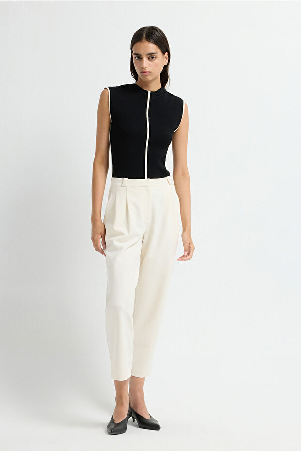 Kolsuz Triko Bluz - 3