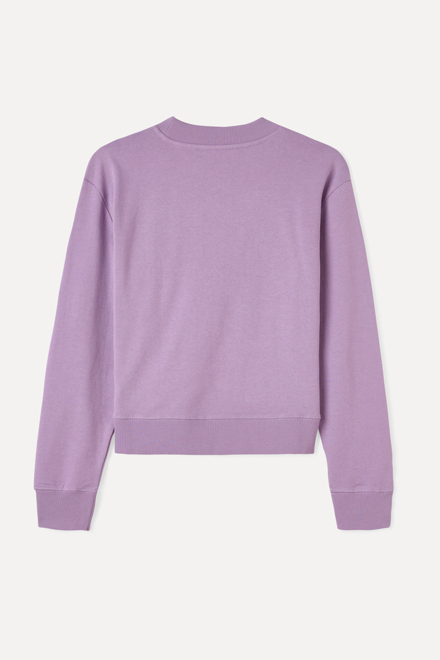 BASKILI BİSİKLET YAKA SWEATSHIRT - 5