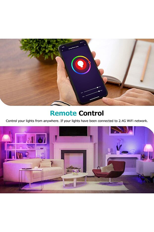 Smart Wifi Color Changing RGB Led Bulb E27 | Voice & App Control Light Bulb - 3