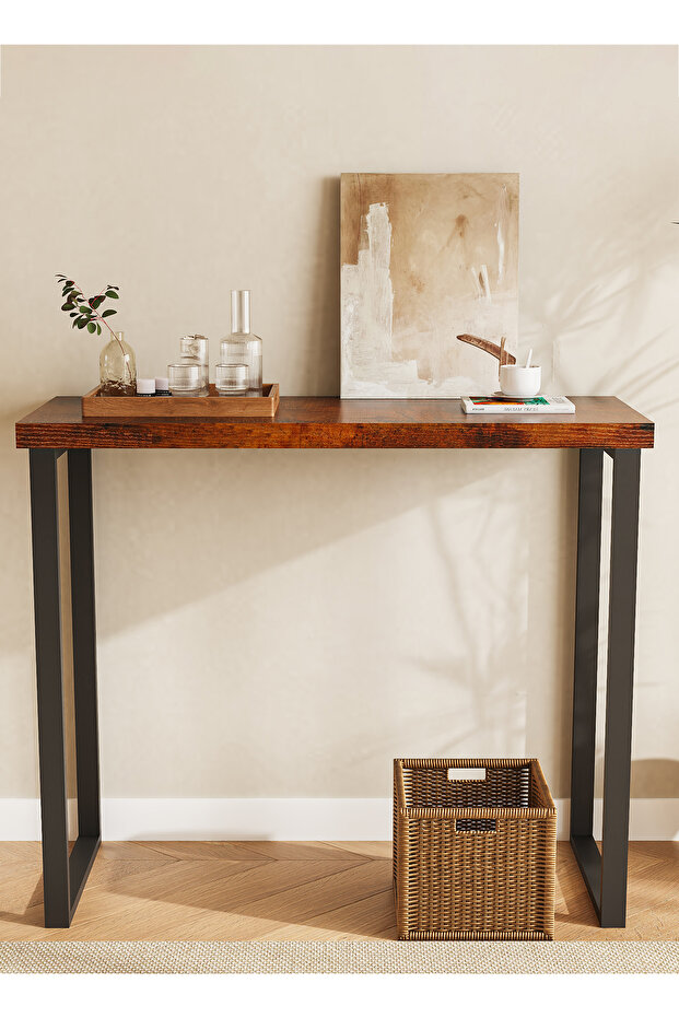 100*40*80cm Console Table Thickened Desktop Entryway Table Sofa Table Side Table Home Display Table - 3