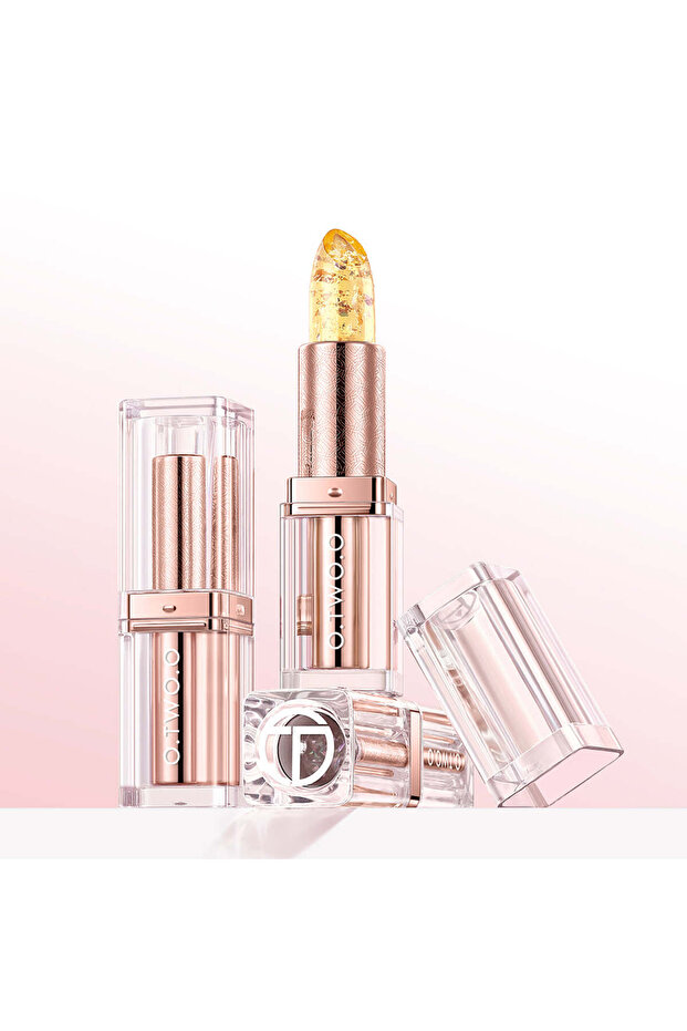 O.TWO.O Haute Gold Foil Thermochromic Lipstick – Color-Changing Moisturizing Lip Balm(#02,MOONLIGHT)