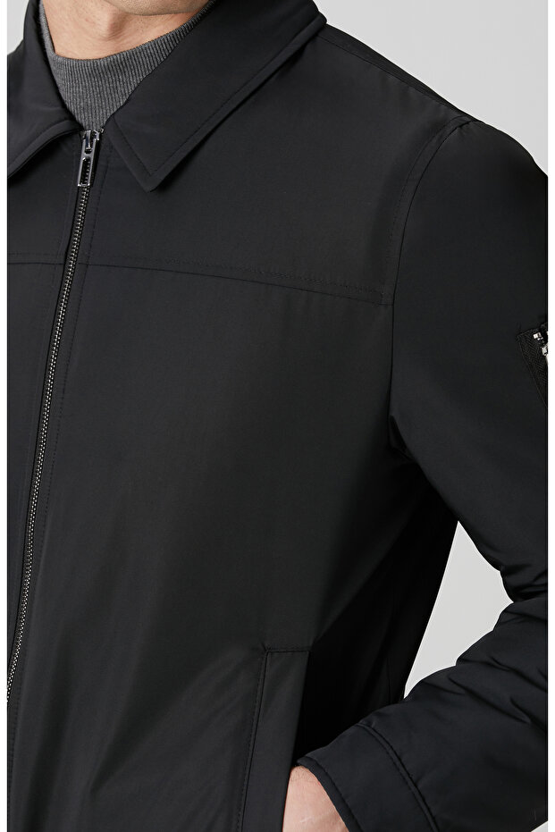 Siyah Bomber Mont - 6