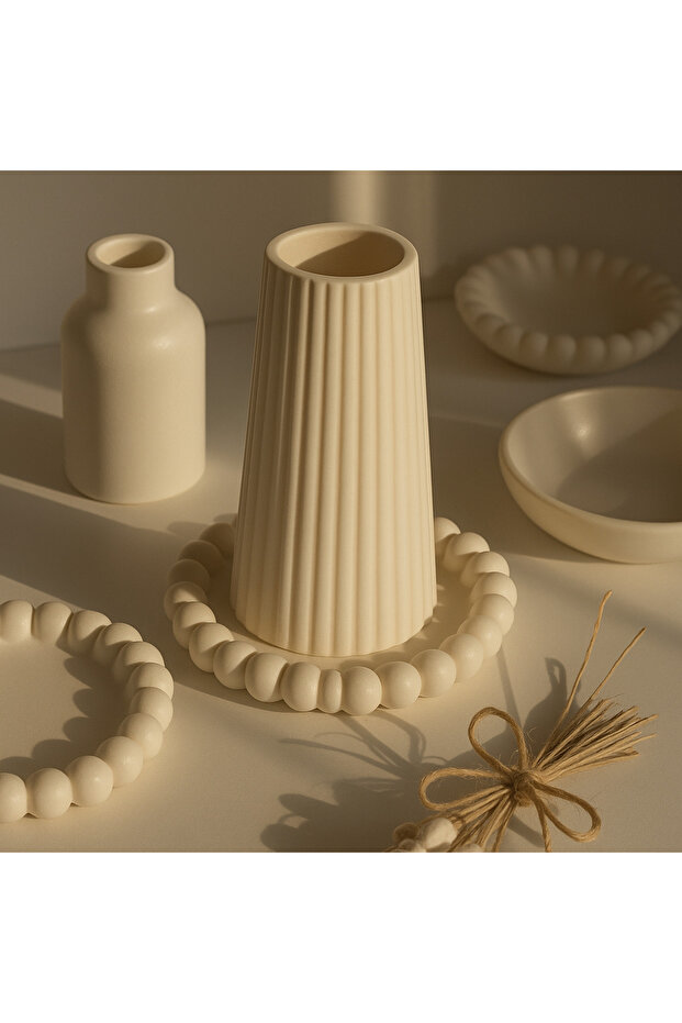 Dekoratif Vazo Seti, Büyük Boy Vazo, Bubble Tabak, Bohem Vazo, Iskandinav Vazo - 5