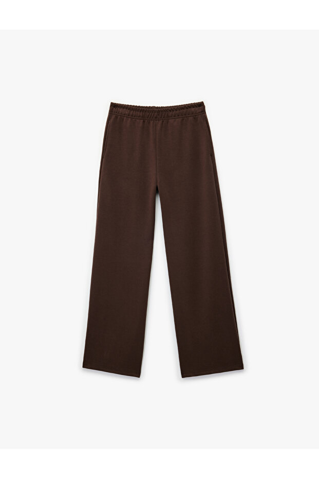 Modal Blend Basic Wide Leg Sweatpants