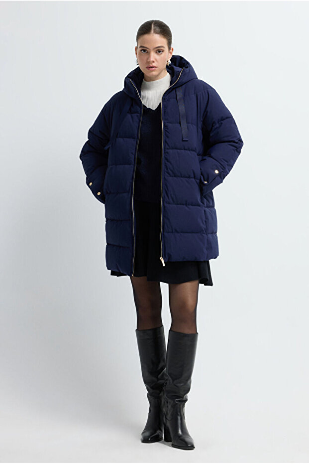 Kapüşonlu Şişme Mont - 6