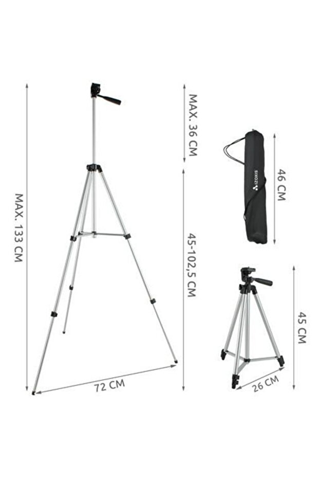 Telescopic Smartphone Tripod with Remote, Compatible with Android and iOS, Level and Case Included - 2