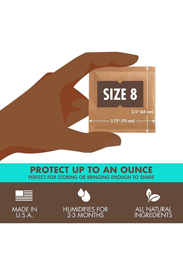 62% RH 2-Way Humidity Control | Size 8 in 10-Count Resealable Bag - 5