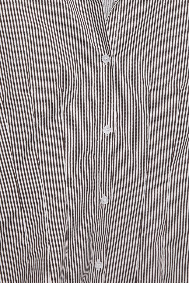 Poplin yırtmaçlı dar kesim gömlek - 7