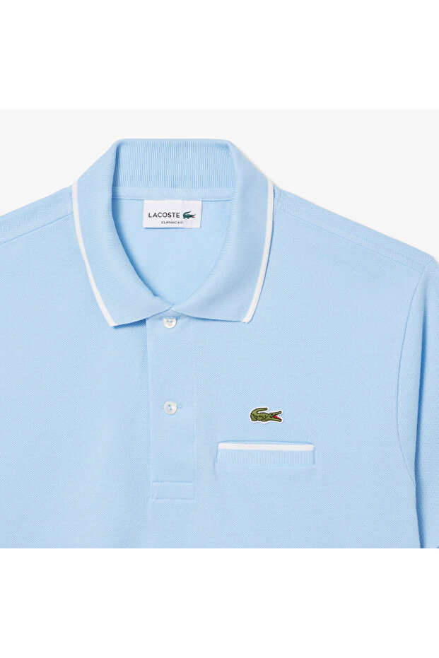 L.12.12 Erkek Classic Fit Mavi Polo - 6