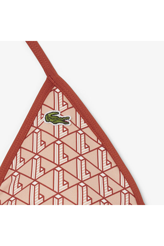 Kadın Monogram Kırmızı Bikini Üstü - 6