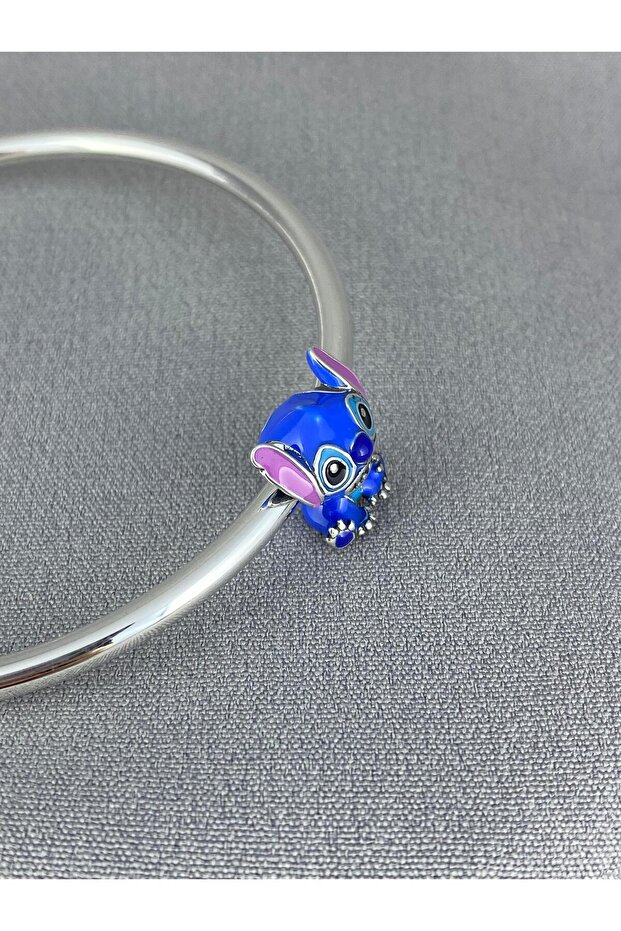 Stitch Gümüş Charm - 3