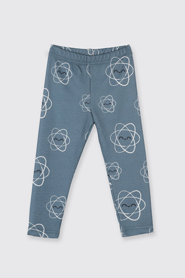 Baby Girl Patterned Petrol Leggings