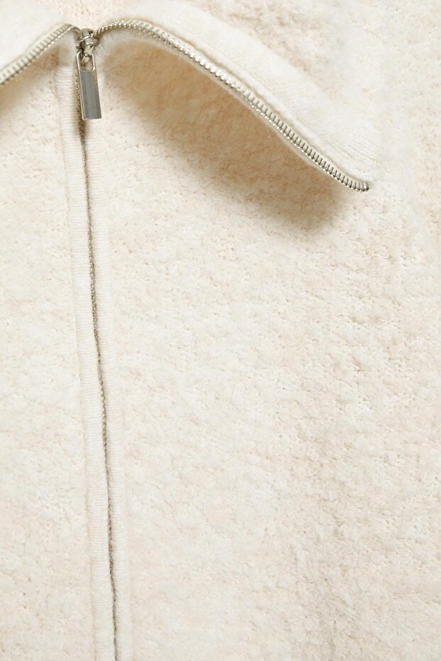 Fermuarlı buklet hırka - 7